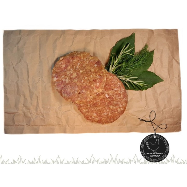 Hamburguesa de pollo ecológica | Ecoilla